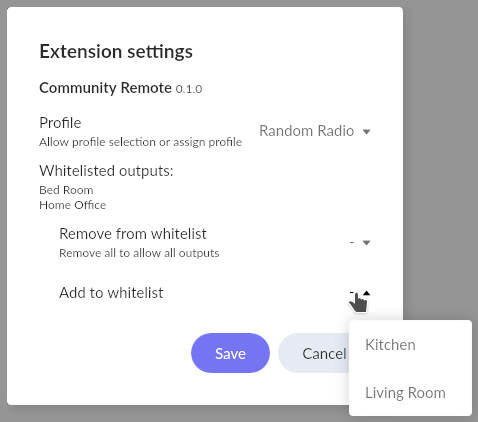 Extension Settings